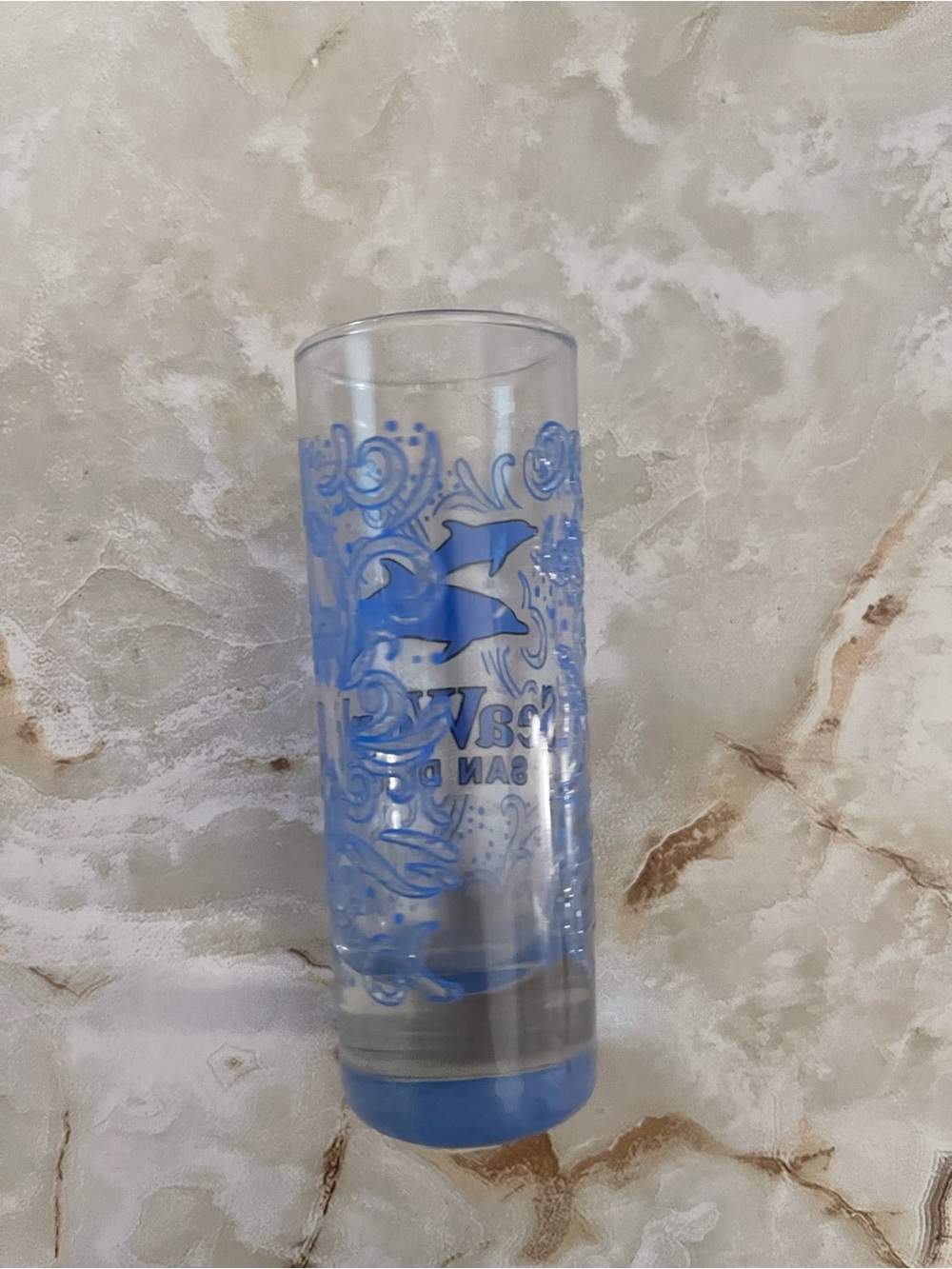 SeaWorld San Diego Blue Dolphin Shot Glass - Picture 3 of 3